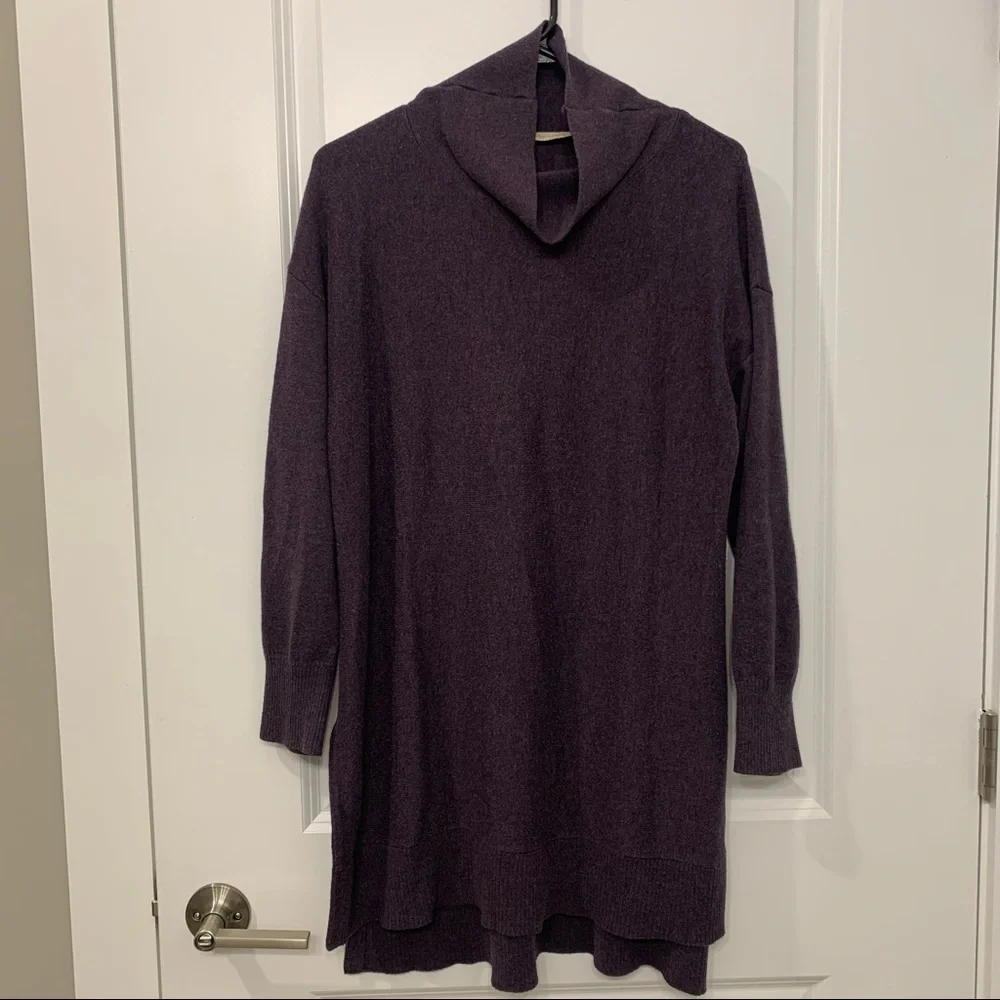 ‼️FINAL SALE‼️ Soft Surroundings Plum Purple Sweater Dress/Tunic - Size Medium - Picture 1 of 6
